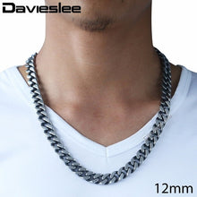 Load image into Gallery viewer, Gunmetal Curb Cuban Link Necklace