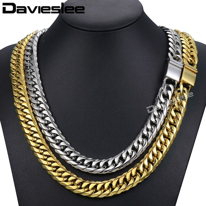 Paved Rhinestones Cuban Chain Necklace