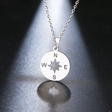 Load image into Gallery viewer, Tiny Round Compass Necklace