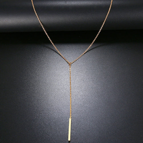 Simple Long Stick Necklace