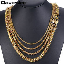 Load image into Gallery viewer, Braided Wheat Link Necklace