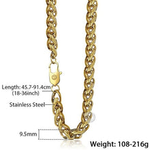 Load image into Gallery viewer, Braided Wheat Link Necklace